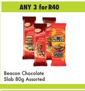 Beacon Chocolate Slab Assorted-For Any 3 x 80g