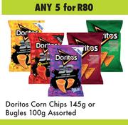 Doritos Corn Chips 145g Or Bugles 100g Assorted-For Any 5
