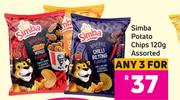 Simba Potato Chips Assorted-For Any 3 x 120g