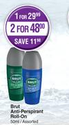 Brut Anti-Perspirants Roll-On Assorted-For 1 x 50ml 