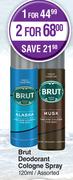 Brut Deodorant Cologne Spray Assorted-For 1 x 120ml