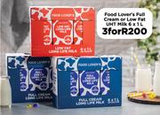 Food Lover's Full Cream Or Low Fat UHT Milk-For 3 x 6 x 1L