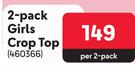 Legend 2 Pack Girls Crop Top-Per 2 Pack