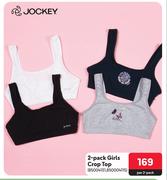 Jockey 2 Pack Girls Crop Top-Per 2 Pack