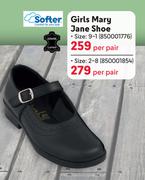 Softer Girls Mary Jane Shoe Size 2-8-Per Pair