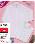 Legend 2 Pack Girls Long Sleeve Shirt-Per 2 Pack