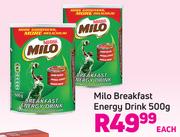 Milo Breakfast Energy Drink-500g Each