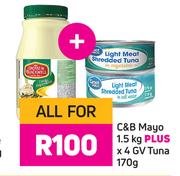 C&B Mayo 1.5Kg Plus GV Tuna 4 x 170g-For All