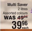 Addisware Multi Saver Assorted Colours-2L Each