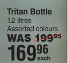 Snappy Tritan Bottle Assorted Colours-1.2L Each