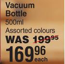 Snappy Vacuum Bottle Assorted Colours-500ml Each