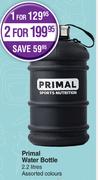 Primal Water Bottle Assorted Colours-2.2L