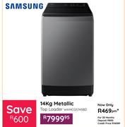 Samsung 14Kg Metallic Top Loader Washing Machine  WA14CG5745BD