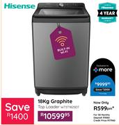 Hisense 18Kg Graphite Top Loader Washing Machine WT5T1825DT