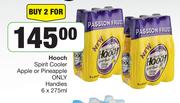 Hooch Spirit Cooler Apple Or Pineapple Only Handies-For 2 x 6 x 275ml