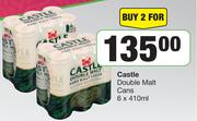 Castle Double Malt Cans-For 2 x 6 x 410ml