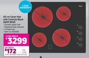Whirlpool 60cm Ceran Hob With Controls Black (AKM 9010)