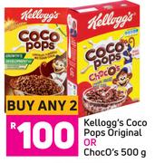 Kellogg's Coco Pops Original Or ChocO's-For Any 2 x 500g
