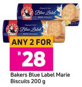 Bakers Blue Label Marie Biscuits-For Any 2 x 200g