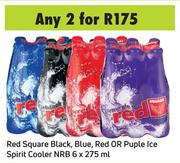 Red Square Black, Blue, Red or Purple Ice Spirit Cooler NRB 6 x 275ml-For Any 2
