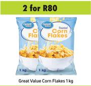 Great Value Corn Flakes-For 2 x 1Kg