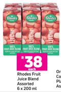 Rhodes Fruit Juice Blend Assorted-6 x 200ml