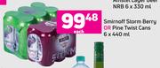 Smirnoff Storm Berry Or Pine Twist Cans 6 x 440ml-Each