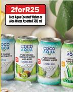Coco Aqua Coconut Water or Aloe Water Assorted 300ml-For 2
