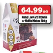 Nume Low Carb Brownie Or Muffin Mixture-300g Each