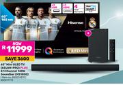 Hisense 65"(165cm)  Mini ULED TV (65U6N-PRO) Plus 2.1 Channel 140W Soundbar HS 1800