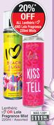 Lentheric  Or Lola Fragrance Mist Assorted-220ml Each
