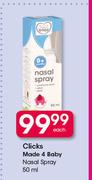 Clicks Made 4 Baby Nasal Spray-50ml Each