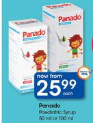 Panado Paediatric Syrup 50ml Or 100ml-Each