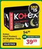 Kotex Maxi Protect All Nighter Pads 16 Pack