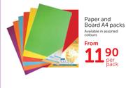 Paper And Board A4 Packs-Per Pack