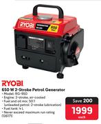 Ryobi 650W 2-Stroke Petrol Generator RG-950