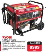 Ryobi 5.5kVA 4 Stroke Key-Start Petrol Generator RG-6900K