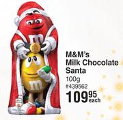 M&M's Milk Chocolate Santa-100g Each