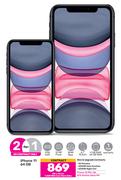 2 x Apple iPhone 11 64GB-On 1.2GB Red Core More Data + On Promo 75