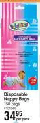 Baby Things Disposable Nappy Bags-150 Per Pack