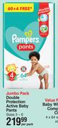 Pampers Double Protection Active Baby Pants Jumbo Pack-Per Pack