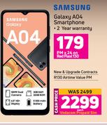 Samsung Galaxy A04 Smartphone-On Red Flexi 130