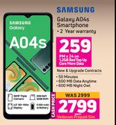 Samsung Galaxy A04s Smartphone-On 1.2GB Red Top Up Core More Data
