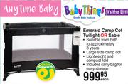 Baby Thing Emerald Camp Cot Twilight Or Sable-Each