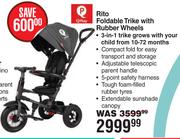 Rito Foldable Trike With Rubber Wheels