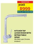 Kitchen Tap Lever Mixer With Retractable Spray