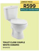 Toilet Close Couple White Ceramic 