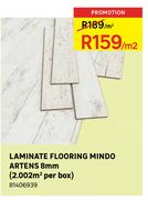 Laminate Flooring Mindo Artens 8mm(2.002Sqm Per Box)-Per Sqm