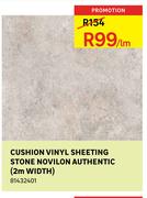 Cushion Sheeting Stone Novilon Authentic(2m Width)-Per lm