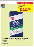 Ceramic 20Kg Tile Adhesive Stix